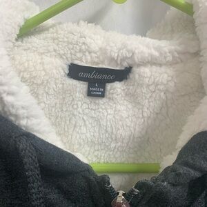 Ambiance Gray and White Women's Sweater